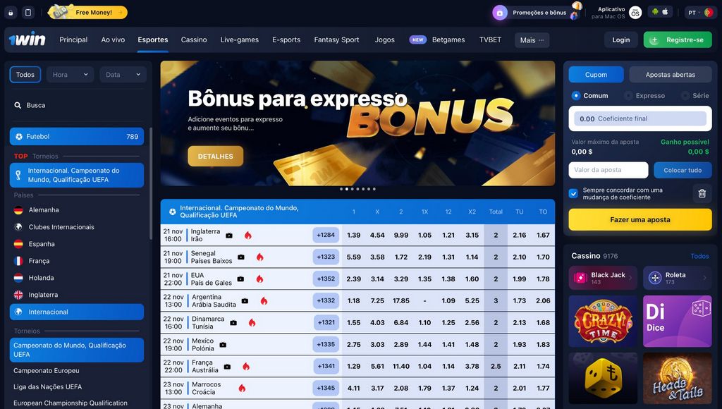 1win Sénégal - Le meilleur système de casino et de paris sportifs